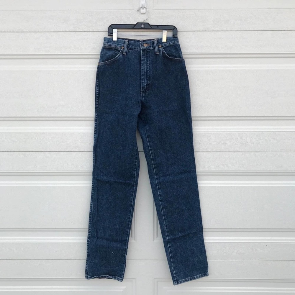 Wrangler High Waisted Straight Leg Blue Jean 7/8